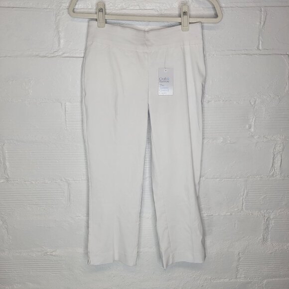 croft & barrow Pants - Croft & Barrow Women's Size 2 Pants Tummy Control Capri White